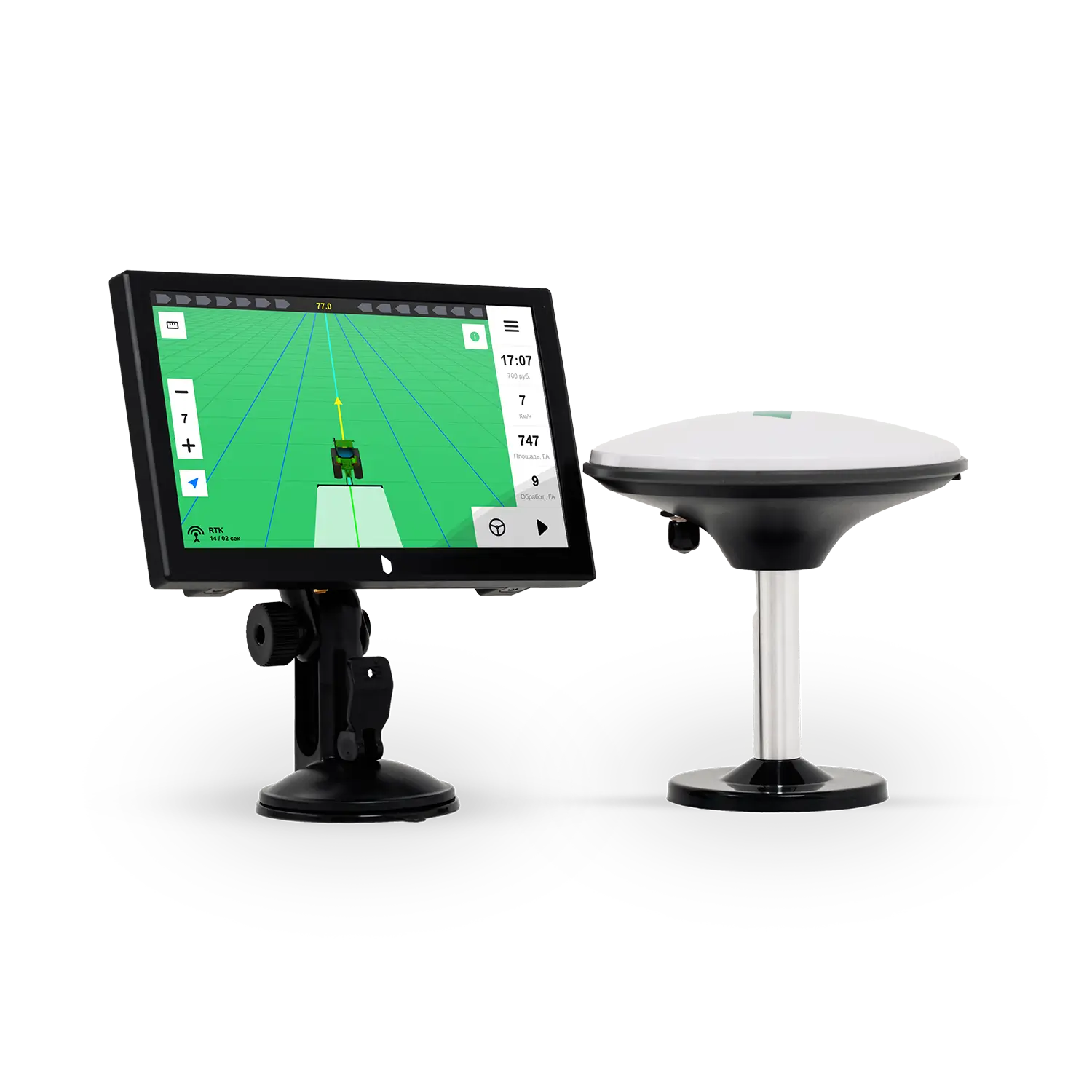 Агронавигатор «Кампус» - экран устройства и джойстик